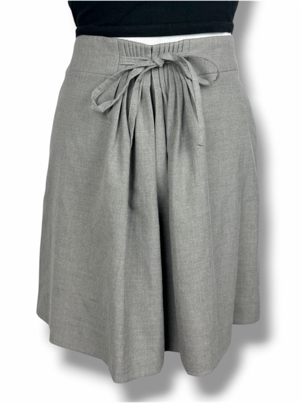 Gap Gray High Rise Tie Waist A-Line Skirt Mini‎ Women's Size 4